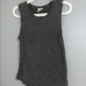 Mineral Wash Grey Tank Top